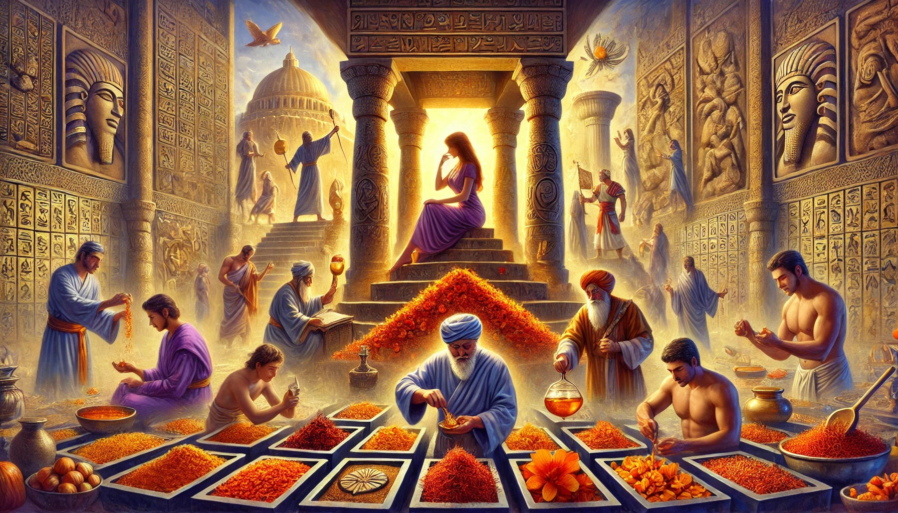 An image generated by AI with a prompt using the information about the ancient civilizations.
