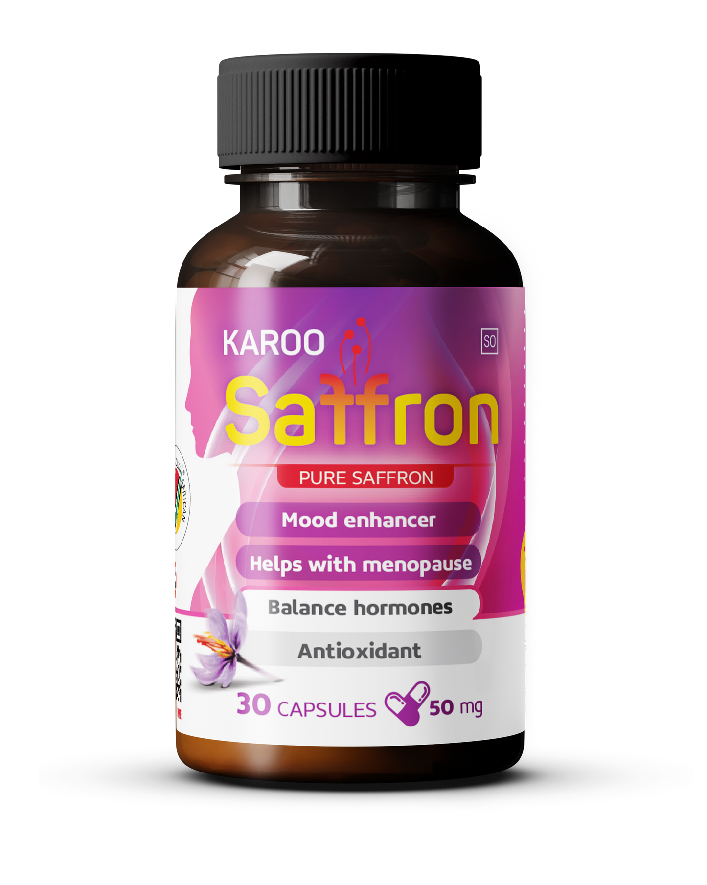 FEMALE: 30 capsules Pure saffron & Ashwagandha