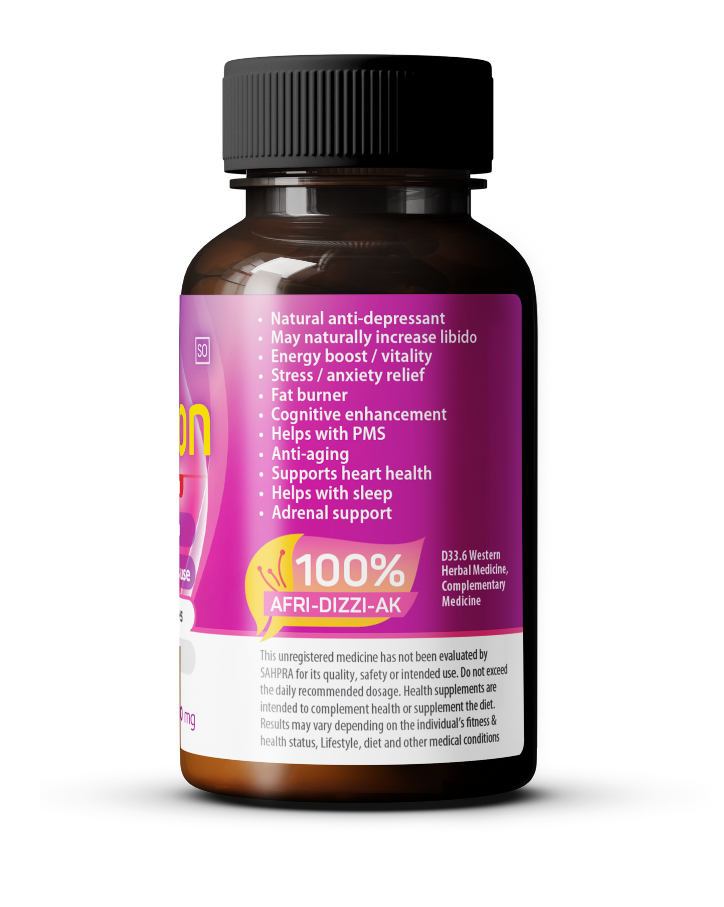 FEMALE: 30 capsules Pure saffron & Ashwagandha