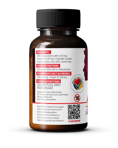 MALE: 60 capsules Pure Saffron & Tongkat Ali